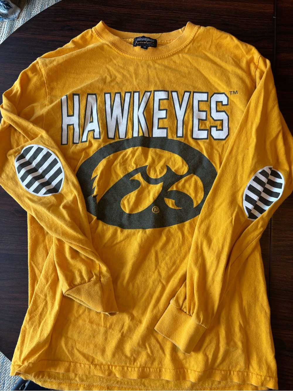 Hawkeyes Long-Sleeve Tee in Gold